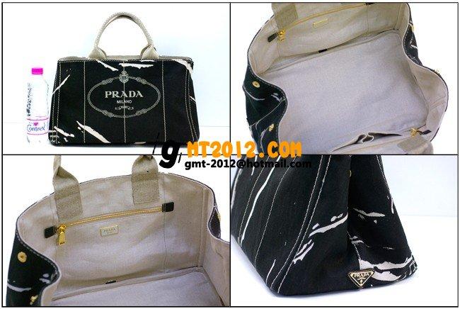 プラダ バッグ PRADA トートバッグ キャンバス ブラック B1872